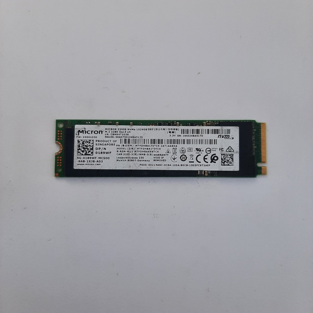 SSD M2 NVME 1TB M2 2280 Copotan Laptop